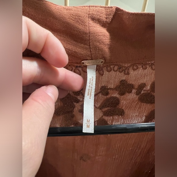 Free People Midi Folk Dress Size Medium - Picture 2 of 5